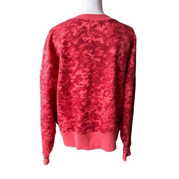 Under Armour Womens Rival Fleece Sweatshirt Top Orange Camo Sz Large New $60 - Picture 3 of 10